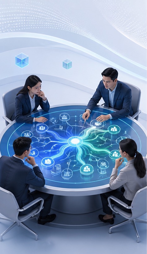企业 AI 场景咨询与业务规划示意